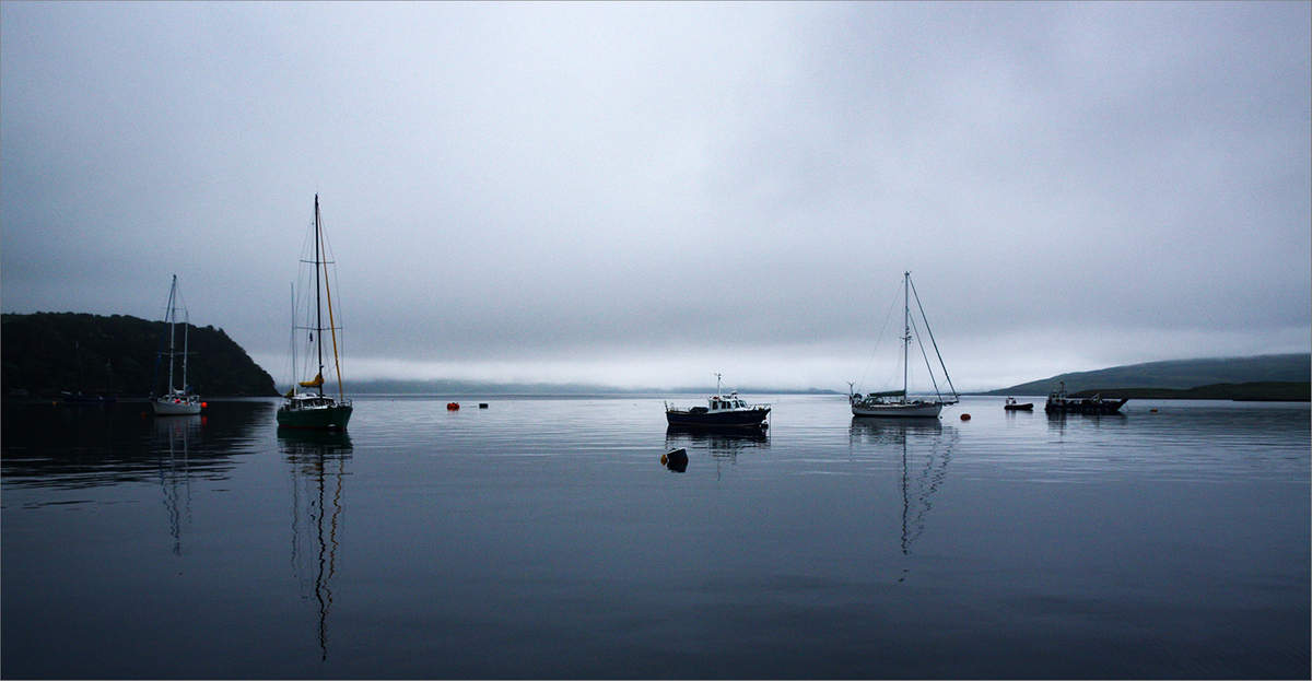 Evening gloom in Tobermory Harbour - Jill Sullivan